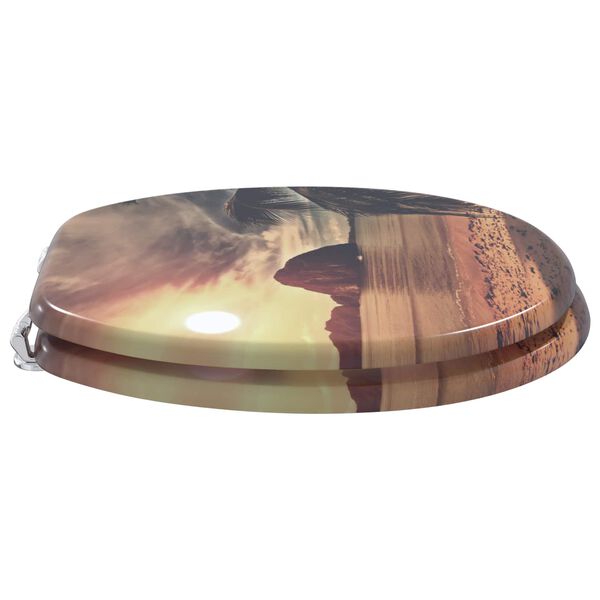 vidaXL Deska toaletowa Pomarańczowy 44 x 38 cm Płyta MDF