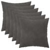 vidaXL Poszewka na poduszkę 6 pcs HEERLEN ciemnoszary 40 x 40 cm Welur