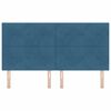 vidaXL Zagł&oacute;wek Z zagł&oacute;wkiem Ciemnoniebieski 180 cm Sk&oacute;ra ekologiczna