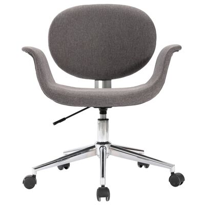 vidaXL Obrotowe krzesło do jadalni, szare, tapicerowane tkaniną