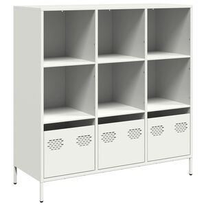 vidaXL Szafka, biała, 101,5x39x103,5 cm, stal