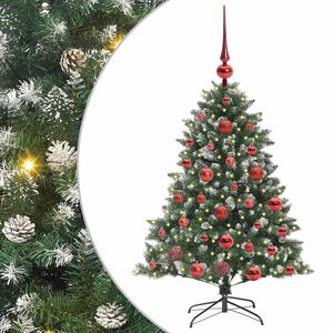 vidaXL Sztuczna choinka Zielony 120 cm PVC, plastik i stal