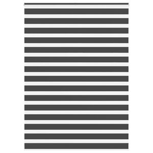 vidaXL Roleta zebra, czarna, szerokość tkaniny 150,9 cm, poliester