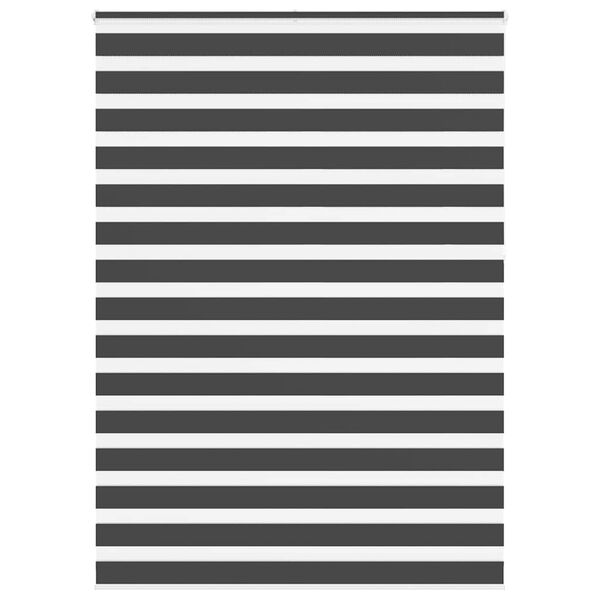 vidaXL Roleta zebra, czarna, szerokość tkaniny 150,9 cm, poliester