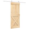 vidaXL Drzwi przesuwne Naturalne i białe 80 x 210 cm