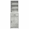vidaXL Highboard z szufladą Betonowy szary 40 x 40,5 x 135 cm