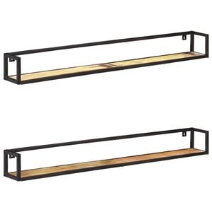 vidaXL P&oacute;łki ścienne, 2 szt., 160 cm, lite drewno z odzysku