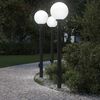 vidaXL Lampy słupkowe z czujnikiem i gniazdkiem 3 szt. 120 cm, czarne, IP44