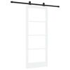 vidaXL Drzwi przesuwne ORKDAL 83 x 202 cm Lite drewno sosnowe i szkło