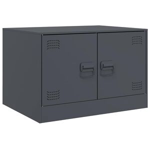 vidaXL Stolik kawowy, antracytowy, 67x50x44 cm, stal