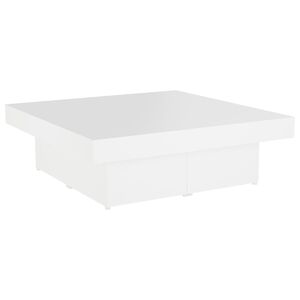 vidaXL Stolik kawowy, biały, 90x90x28 cm, materiał drewnopochodny