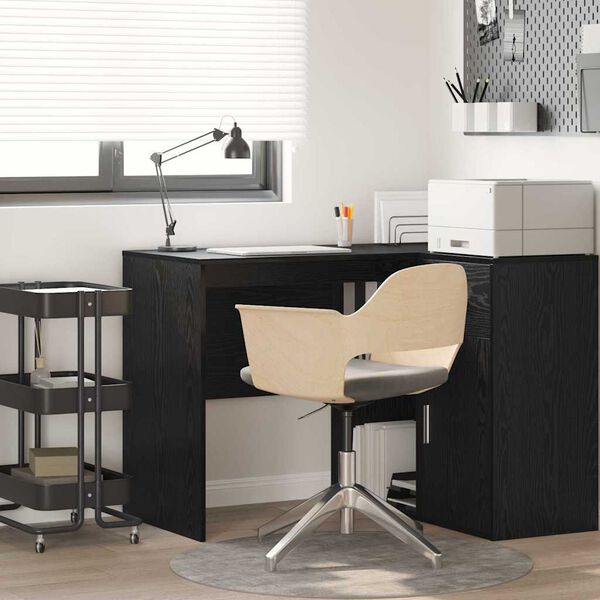 vidaXL Biurko Czarny Dąb 102 x 50 x 75 cm Materiał drewnopochodny