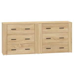vidaXL Szafki, 2 szt., dąb sonoma, materiał drewnopochodny