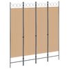 vidaXL 4-panelowy parawan Beżowy 160 x 180 cm tkanina