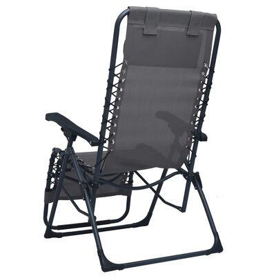 vidaXL Składane krzesła tarasowe, 2 szt., szare, tworzywo textilene
