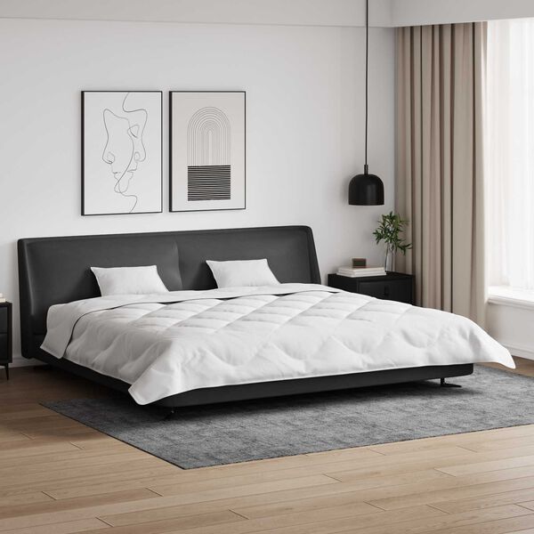 vidaXL Zimowa Kołdra z poduszką 3 pcs Biały Mikrofibra