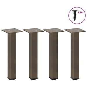 vidaXL Nogi do stolika kawowego 4 szt. Naturalna stal 42-44 cm Stal