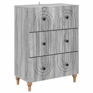 vidaXL Szafka z Szufladami Szary Sonoma 66 x 34,5 x 90 cm
