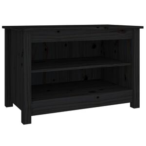 vidaXL Szafka na buty, czarna, 70x38x45,5 cm, drewno sosnowe