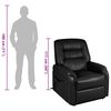 vidaXL Rozkładany fotel telewizyjny, czarny, sztuczna sk&oacute;ra