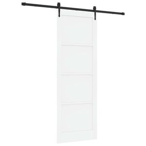 vidaXL Drzwi przesuwne ORKDAL 83 x 232 cm Lite drewno sosnowe Biały