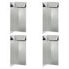 vidaXL Ogrodzenie ślimakowe 4 pcs Srebrny 10 x 10 x 25 cm