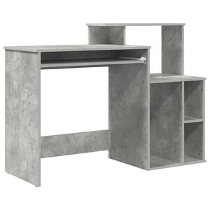 vidaXL Biurko Betonowy szary 120,5 x 44 x 88,5 cm Drewno inżynieryjne