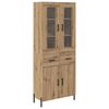 vidaXL Highboard Dąb rzemieślniczy 69,5 x 34 x 180 cm