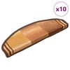 vidaXL Samoprzylepne nakładki na schody, 10 szt., 65x21x4 cm, brązowe