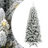 vidaXL Sztuczna choinka Biały 240 cm PVC, plastik, stal i PE