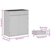 vidaXL Szafka ogrodowa, szara, 105x55x113 cm, polirattan