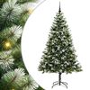 vidaXL Sztuczna Choinka z Zawiasami i Pokryciem Śniegiem 300 LED