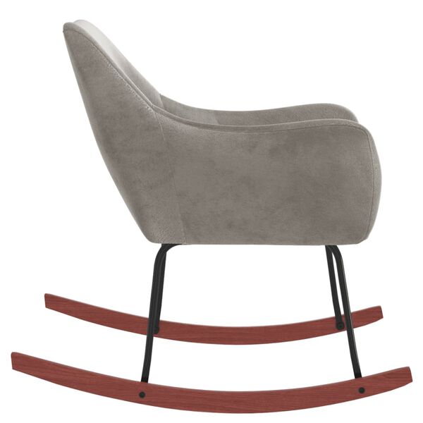 vidaXL Fotel bujany, jasnoszary, tapicerowany aksamitem