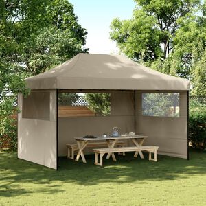 vidaXL Namiot Imprezowy 440 x 292 x 315 cm Taupe z czarną ramą