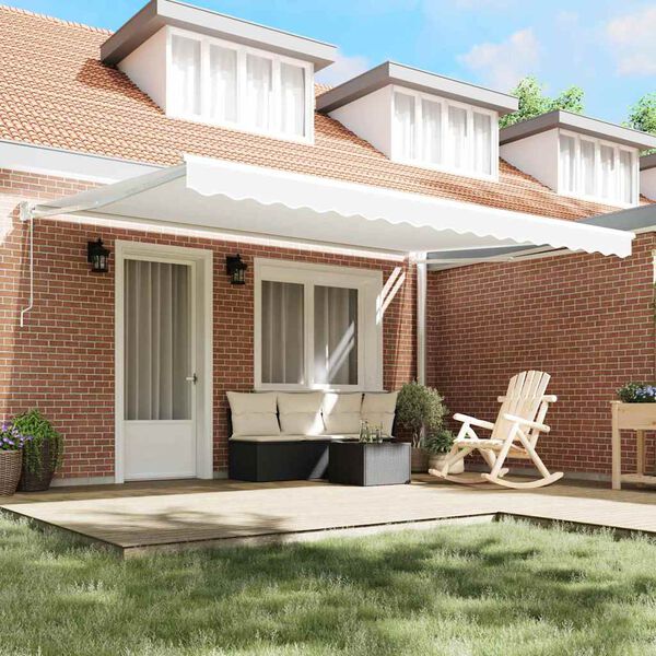 vidaXL Markiza Biały 450 x 300 x 165 cm Poliester i Metal