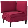 vidaXL Sofa z miejscem do przechowywania Czerwone wino Welur