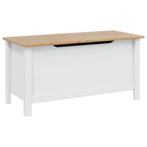 vidaXL Skrzynia do przechowywania Biały i Brązowy Mi&oacute;d 90 x 40 x 45 cm