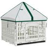 vidaXL 4 Panelowa Zabawka dla Ps&oacute;w z Dachem 122 x 106,5 x 82 cm Biały