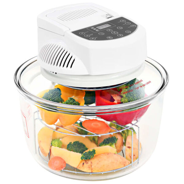 vidaXL Halogenowy piecyk konwekcyjny z k&oacute;łkiem i timerem, 1400 W, 17 L