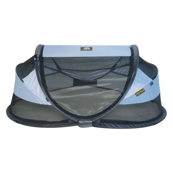 DERYAN Łóżeczko turystyczne Baby Luxe z moskitierą, niebieskie