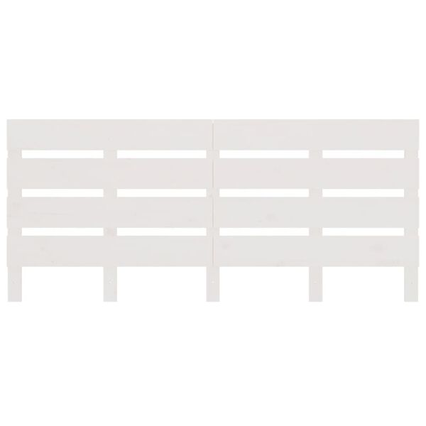 vidaXL Wezgłowie ł&oacute;żka, białe, 140x3x80 cm, lite drewno sosnowe