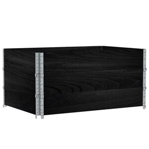 vidaXL Donica ogrodowa, czarna, 120x80 cm, lite drewno sosnowe