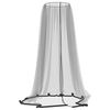 vidaXL Moskitiera pod parasol, czarna, &Phi;330x250 cm