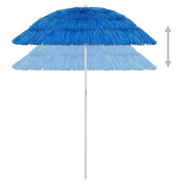 vidaXL Parasol plażowy w hawajskim stylu, niebieski, 180 cm