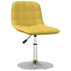 vidaXL Obrotowe krzesła stołowe, 2 szt., musztardowe, obite tkaniną