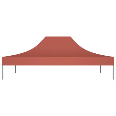 vidaXL Dach do namiotu imprezowego, 4 x 3 m, terakota, 270 g/m²