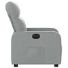 vidaXL Elektryczny fotel rozkładany, jasnoszary, obity tkaniną