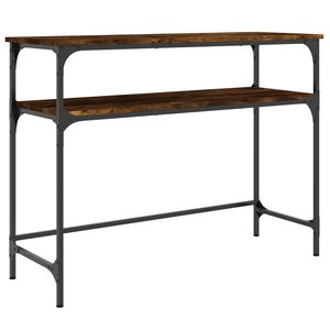 vidaXL Stolik konsolowy, przydymiony dąb, 100x35,5x75 cm