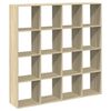 vidaXL Regał, dąb sonoma, 137,5x29x137,5 cm, materiał drewnopochodny