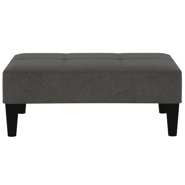 vidaXL Podn&oacute;żek, ciemnoszary, tapicerowany mikrofibrą